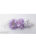 Šviesiai violetinės ir baltos spalvų galvajuostė
