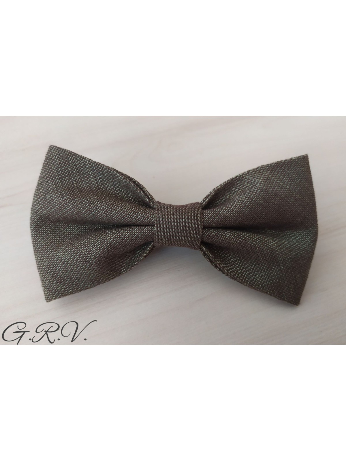 Rudos ir žalsvos spalvų melanžo lininė varlytė